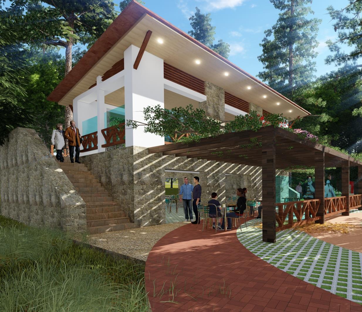 Visualización arquitectónica del Ecoparque La Paz