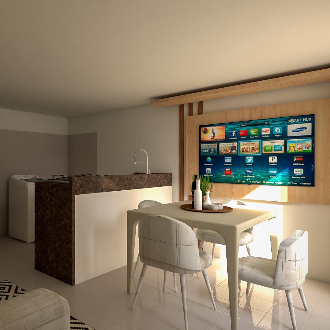Visualización interior del proyecto de vivienda multifamiliar del barrio Caldas