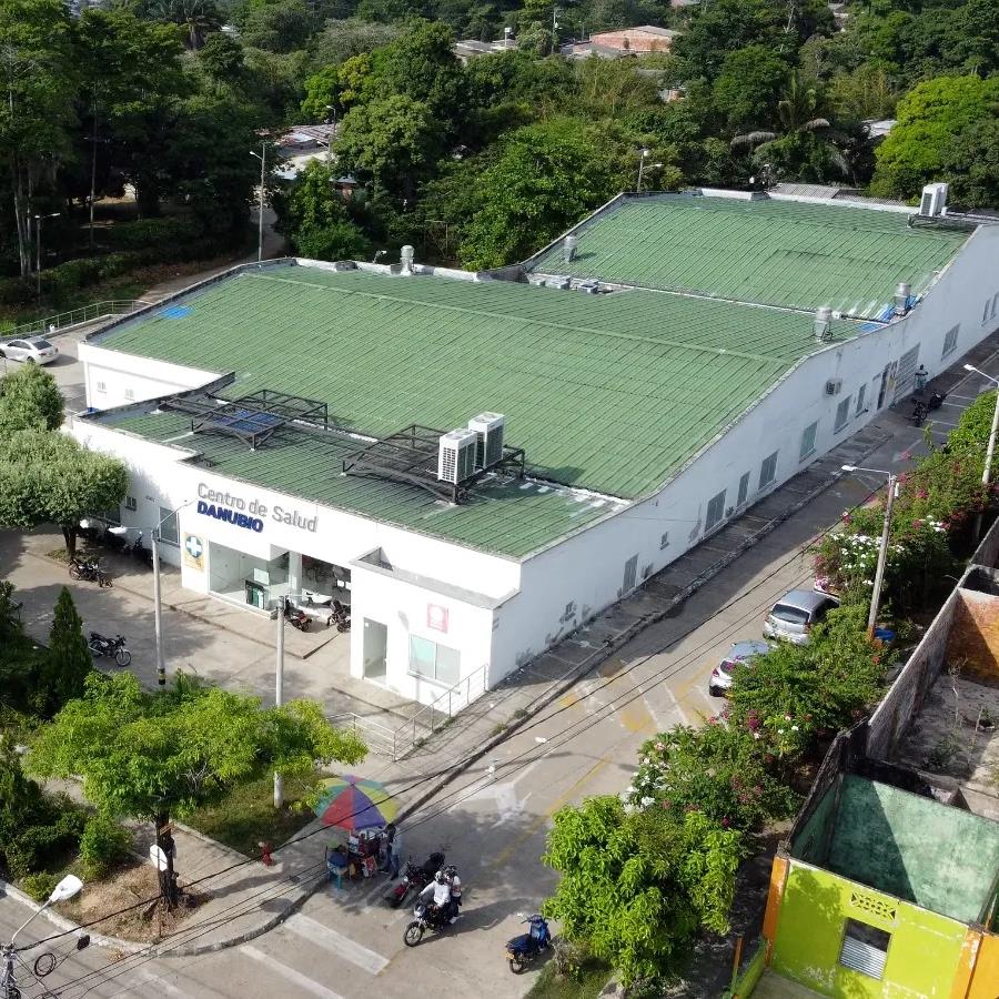 Vista aérea del Centro de Salud El Danubio